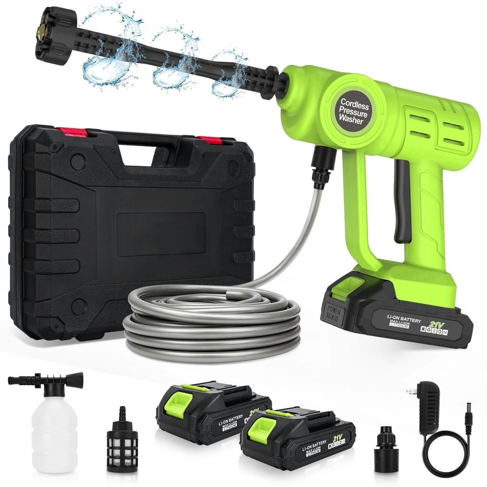 Cordless Portable Power Washer with 2 Batteries and 6-in-1 Nozzle: $41.35 Cordless Portable Power Washer with 2 Batteries and 6-in-1 Nozzle: $41.35