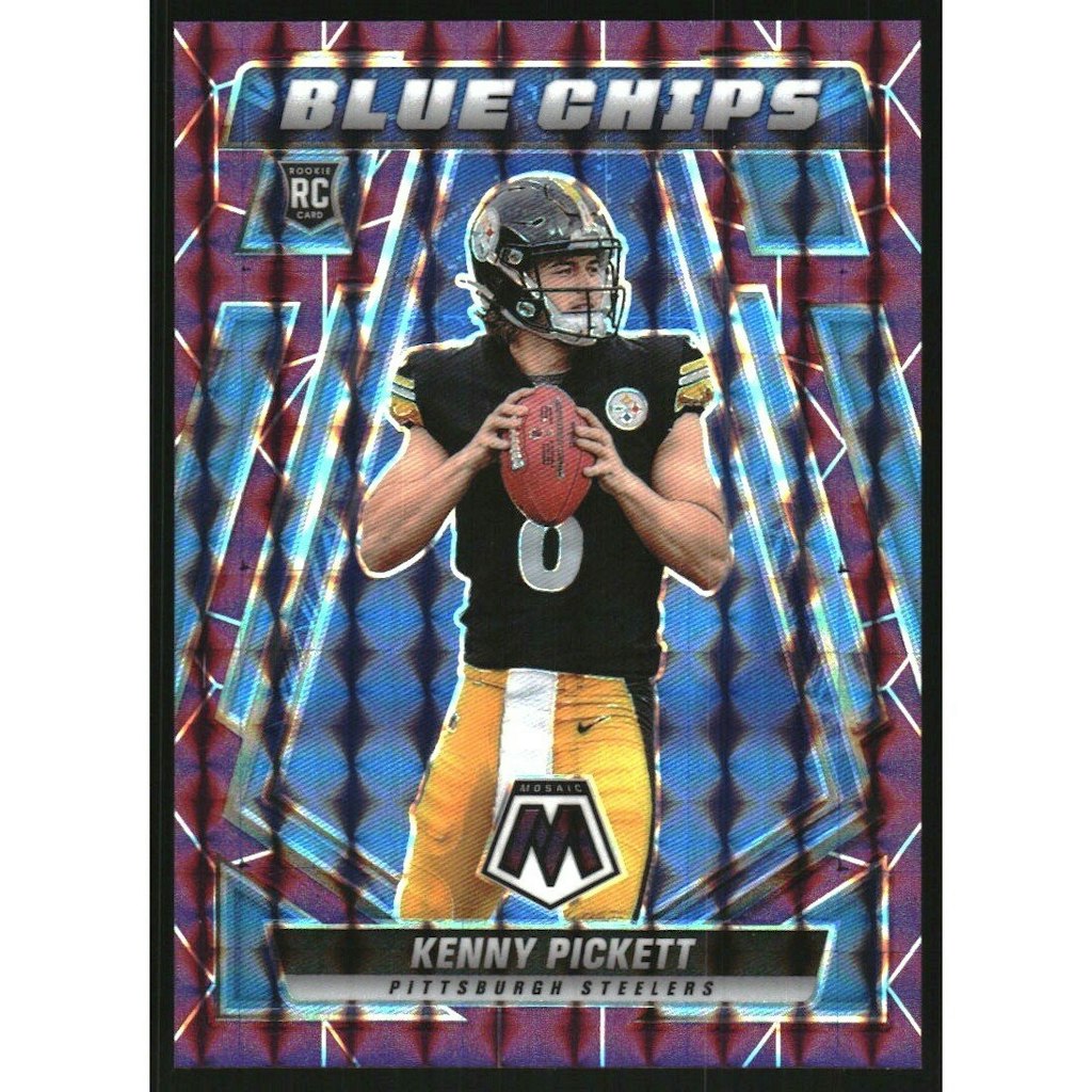2022 Panini Mosaic Blue Chips Purple #1 Kenny Pickett Trading Card: $18 2022 Panini Mosaic Blue Chips Purple #1 Kenny Pickett Trading Card: $18