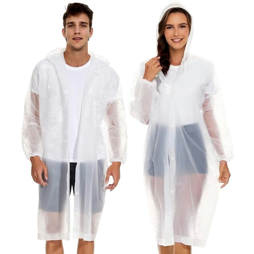 Waterproof Hooded Rain Poncho 2-Pack: $10.99 Waterproof Hooded Rain Poncho 2-Pack: $10.99