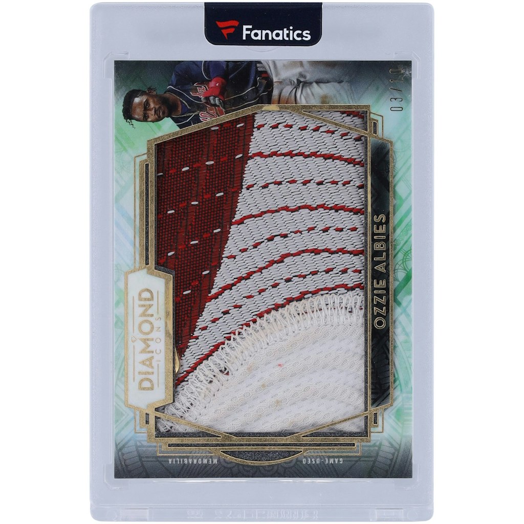 Ozzie Albies 2021 Topps Diamond Icons Game-Used Cleat Relic Card #3/10: $299.99 Ozzie Albies 2021 Topps Diamond Icons Game-Used Cleat Relic Card #3/10: $299.99