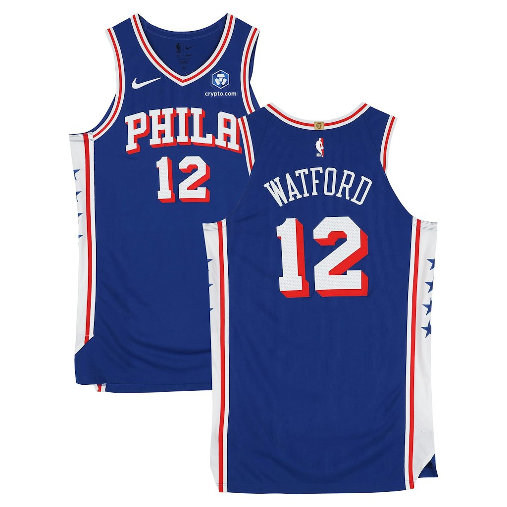 Trendon Watford Philadelphia 76ers Game-Used Size 50+6 Nike Jersey: $599.99