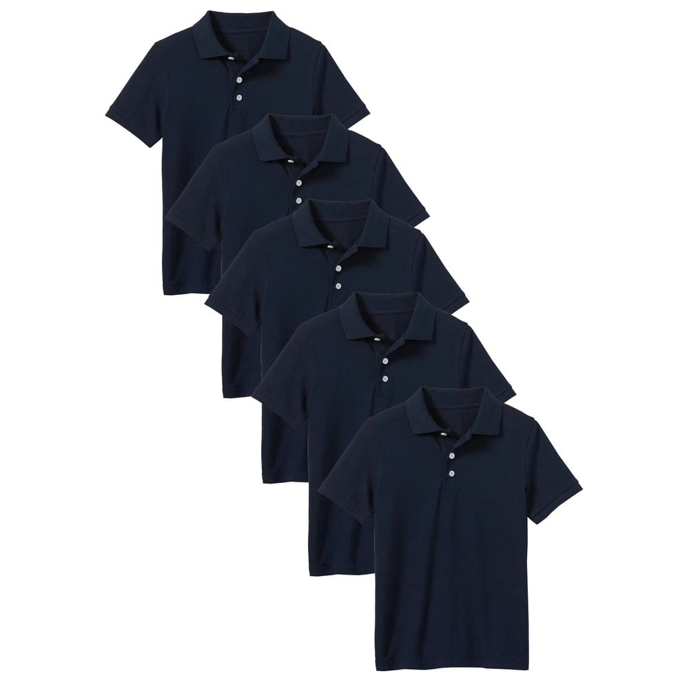 School Uniform Tagless Polo Shirt 5-Pack: $34.97