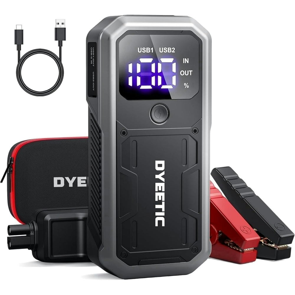 Dyeetic 4,000A Car Battery Jump Starter: $32.38
