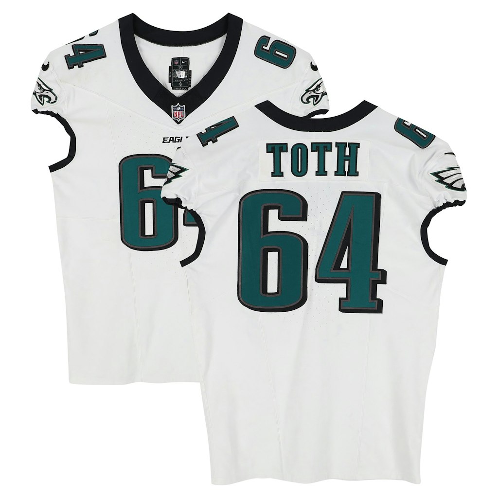 Brett Toth Philadelphia Eagles Game-Used #64 Jersey: $999.99