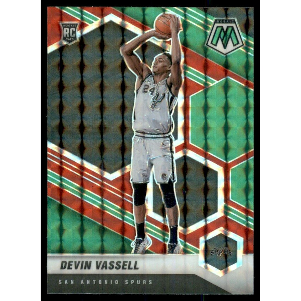2020-21 Panini Mosaic Choice Red and Green Devin Vassell #221 Trading Card: $18