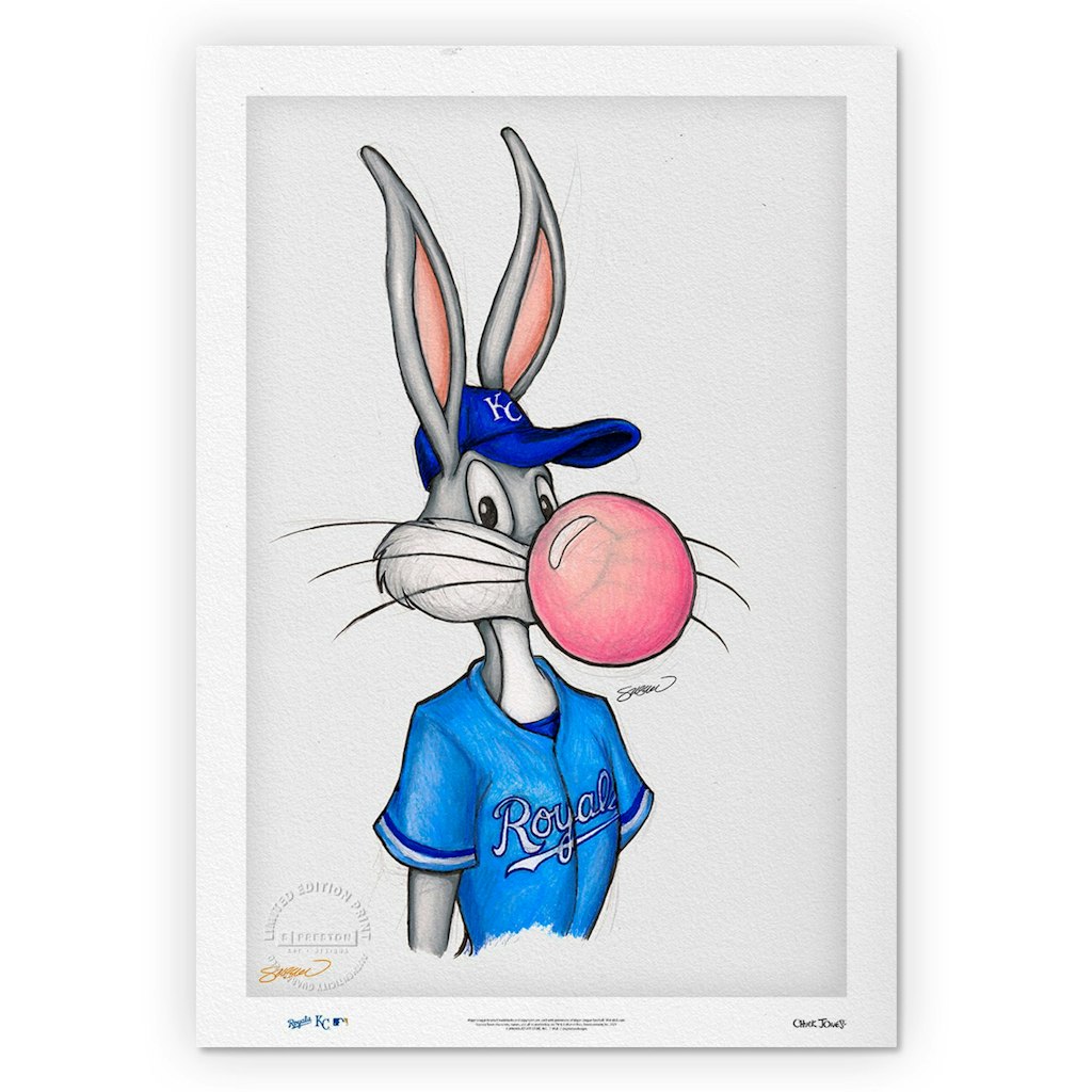 Kansas City Royals Bugs Bunny 14'' x 20'' Fine Art Print: $99.99 Kansas City Royals Bugs Bunny 14'' x 20'' Fine Art Print: $99.99