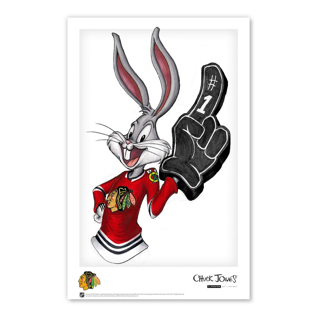 Bugs Bunny Chicago Blackhawks 11" x 17" Poster Print: $44.99 Bugs Bunny Chicago Blackhawks 11" x 17" Poster Print: $44.99