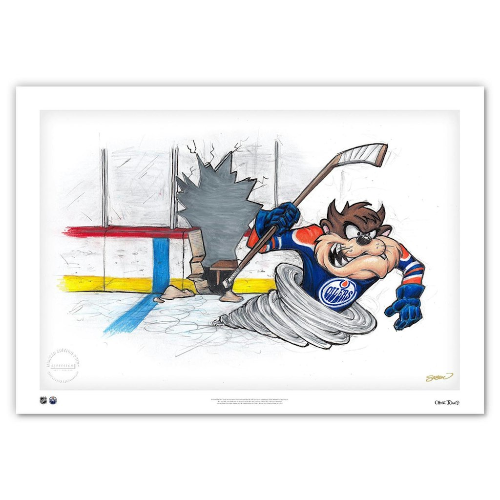 Tasmanian Devil Edmonton Oilers 24\" x 36\" Fine Art Print: $159.99 Tasmanian Devil Edmonton Oilers 24\" x 36\" Fine Art Print: $159.99