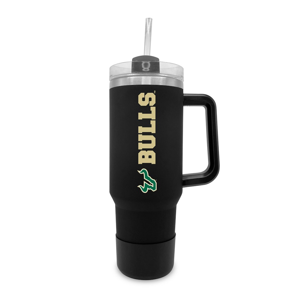 South Florida Bulls 40oz. Stainless Steel Tumbler with Handle and Straw: $44.99 South Florida Bulls 40oz. Stainless Steel Tumbler with Handle and Straw: $44.99