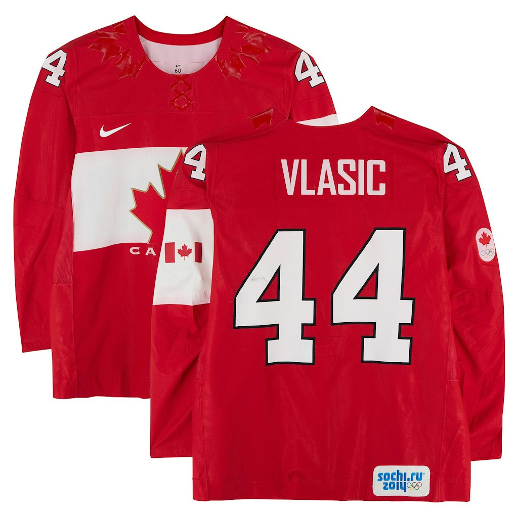 Marc-Edouard Vlasic 2014 Team Canada Game-Used Jersey: $3,499.99 Marc-Edouard Vlasic 2014 Team Canada Game-Used Jersey: $3,499.99
