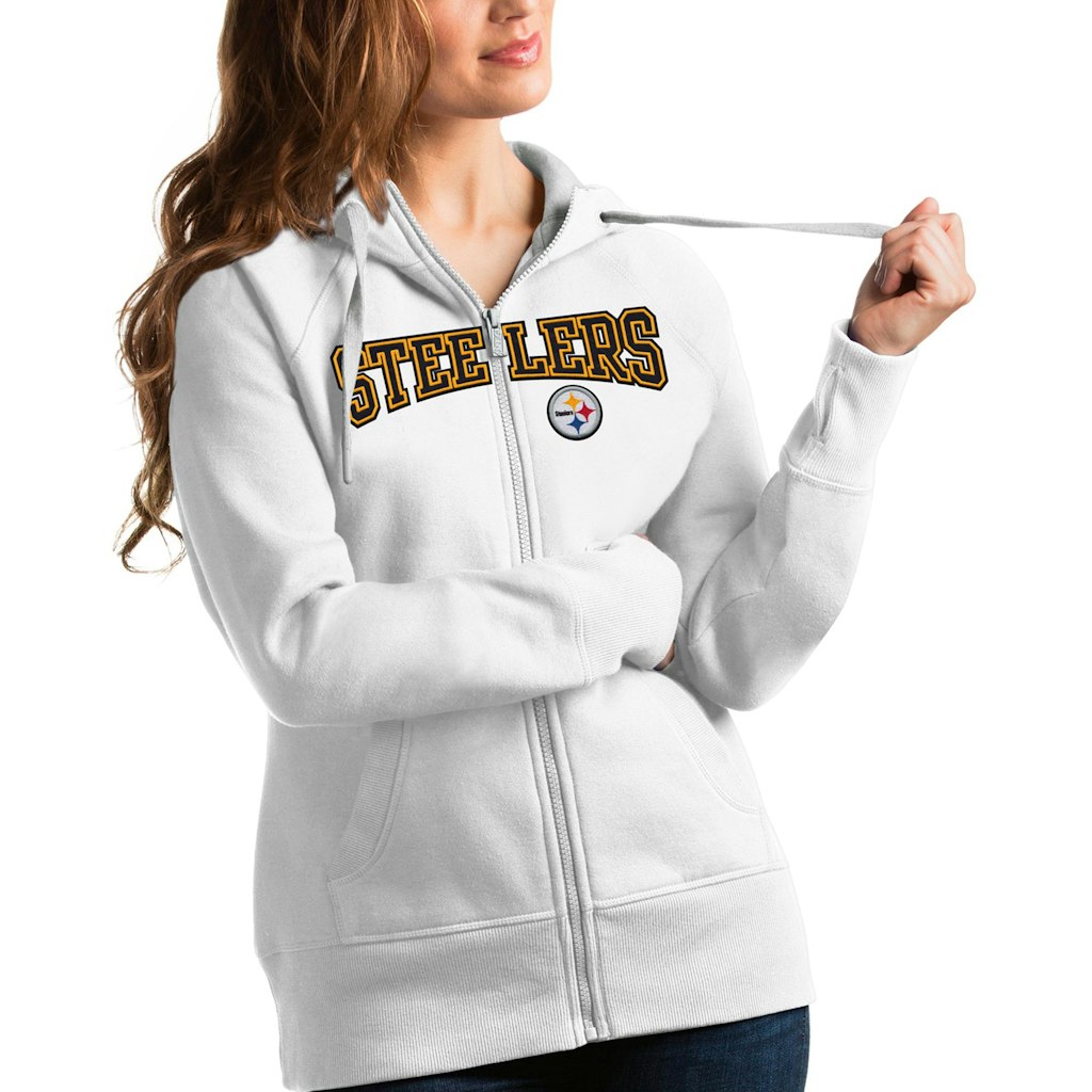 Antigua Pittsburgh Steelers Women's Wordmark Victory Full-Zip Hoodie: $47.99 Antigua Pittsburgh Steelers Women's Wordmark Victory Full-Zip Hoodie: $47.99