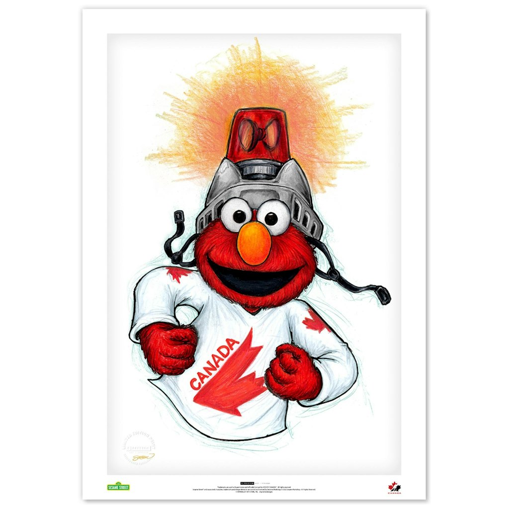 Hockey Canada Elmo 14" x 20" Fine Art Print: $79.99