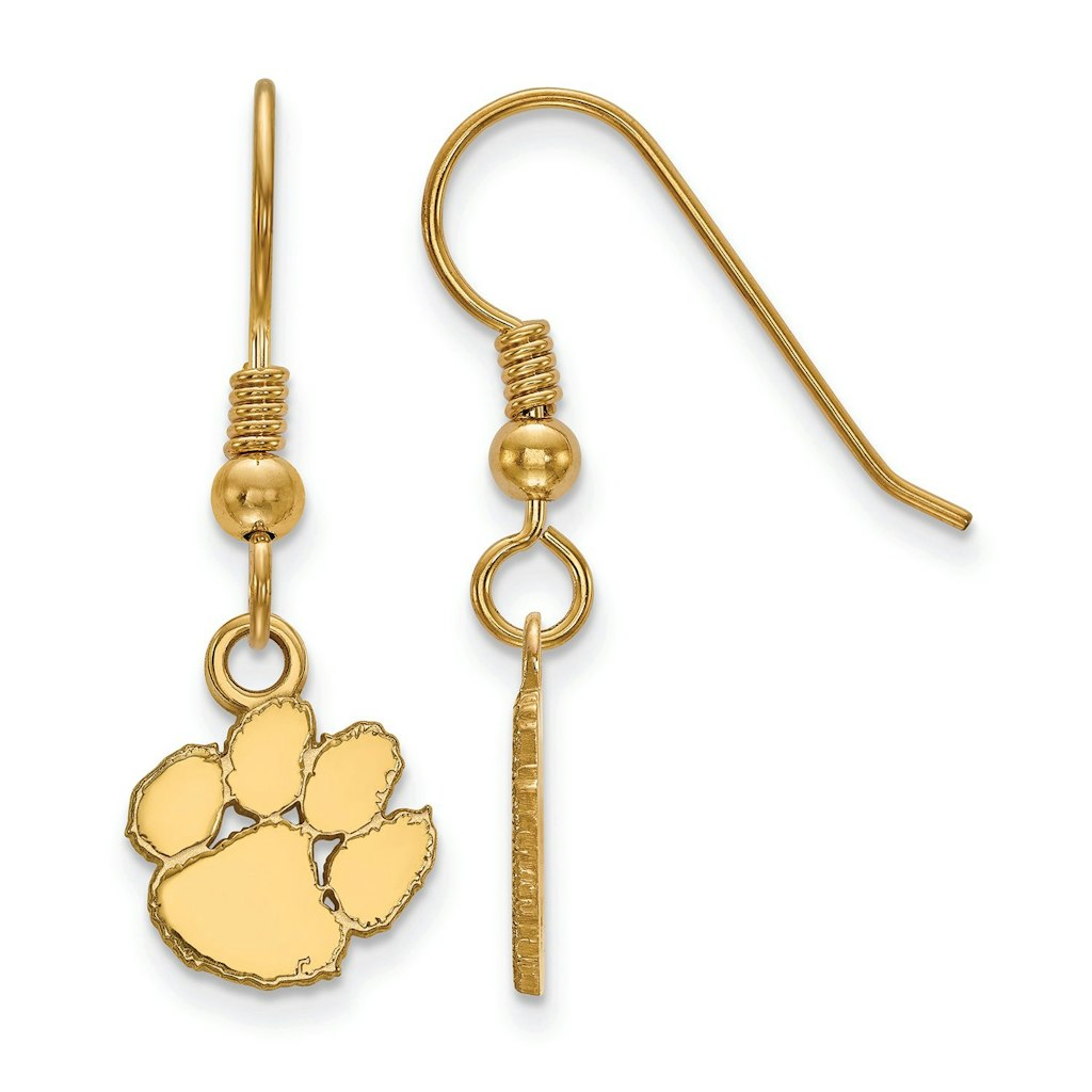 Women's Clemson Tigers Gold Plated XS Dangle Earrings: $99.99 Women's Clemson Tigers Gold Plated XS Dangle Earrings: $99.99