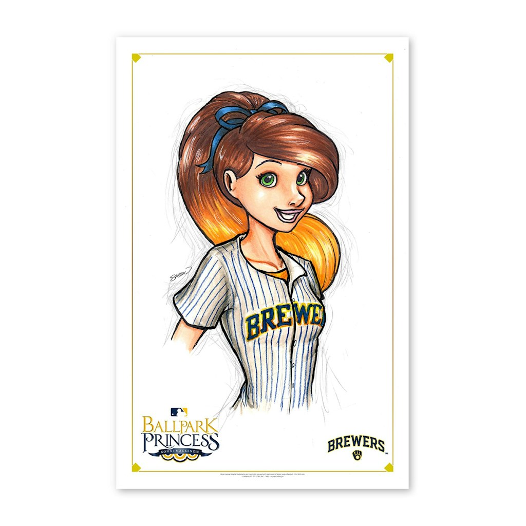 Milwaukee Brewers 11" x 17" Ballpark Princess Art Poster: $29.99 Milwaukee Brewers 11" x 17" Ballpark Princess Art Poster: $29.99