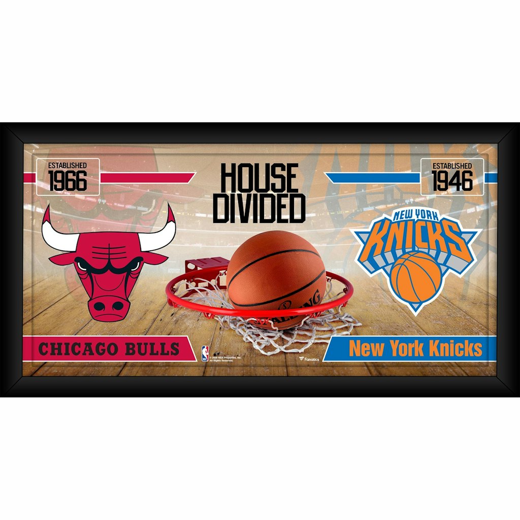 Chicago Bulls vs. New York Knicks 10" x 20" Framed Collage: $59.99
