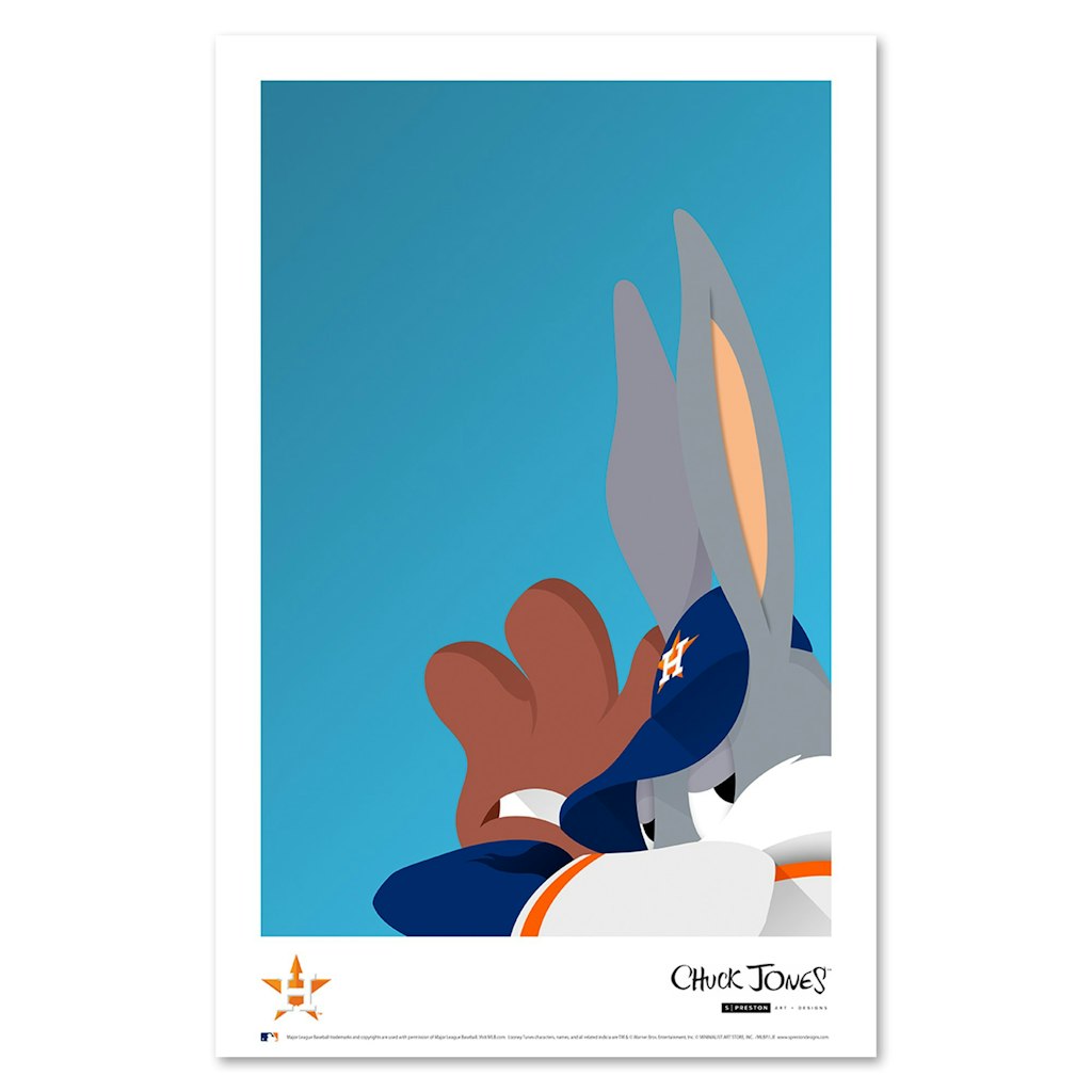 Bugs Bunny Houston Astros 11" x 17" Art Poster: $34.99 Bugs Bunny Houston Astros 11" x 17" Art Poster: $34.99