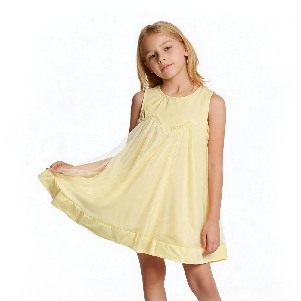 Nipaxo Girls A-Line Tulle Sundress: $13.99 Nipaxo Girls A-Line Tulle Sundress: $13.99