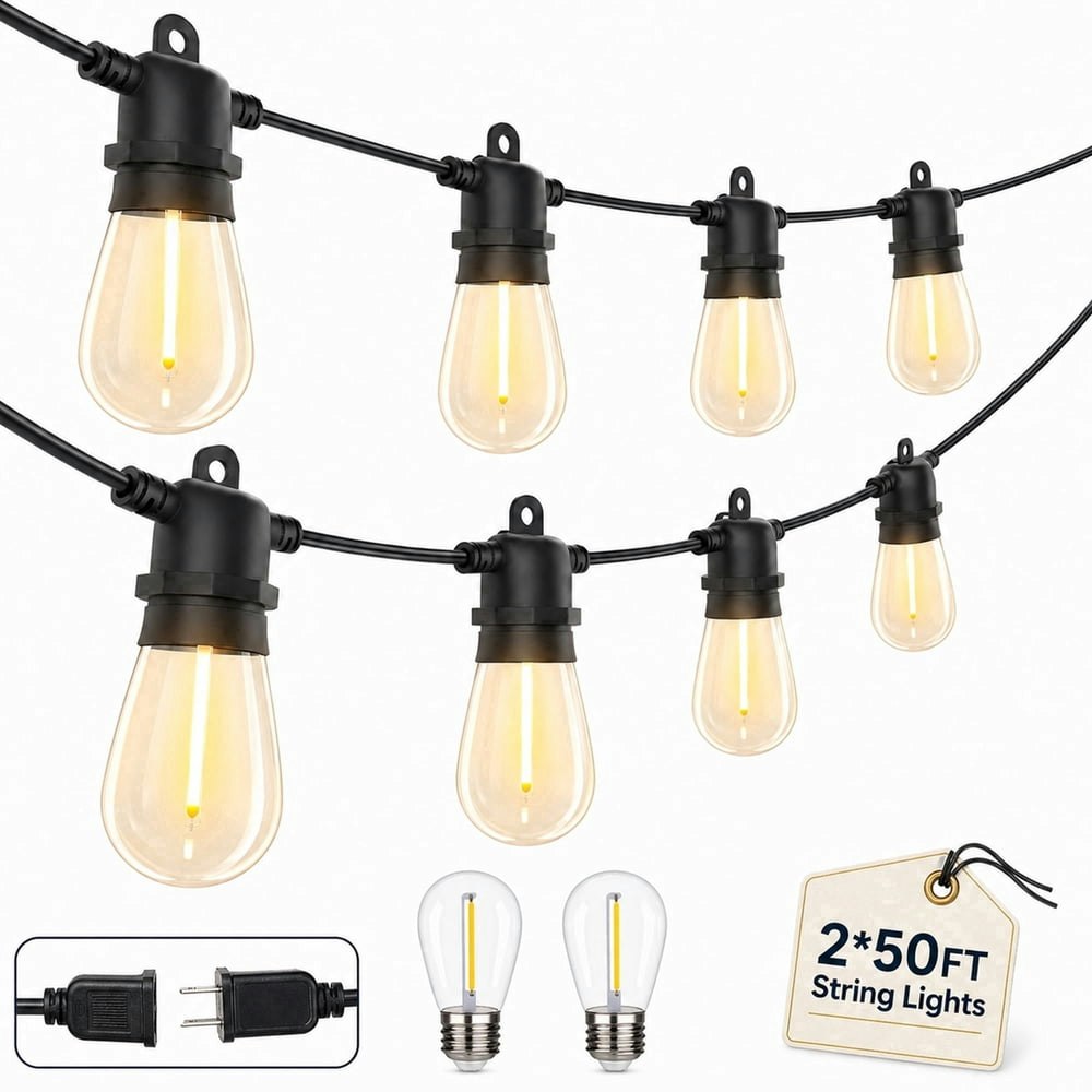 Daybetter 100-Foot S14 Outdoor String Lights: $37.99 Daybetter 100-Foot S14 Outdoor String Lights: $37.99