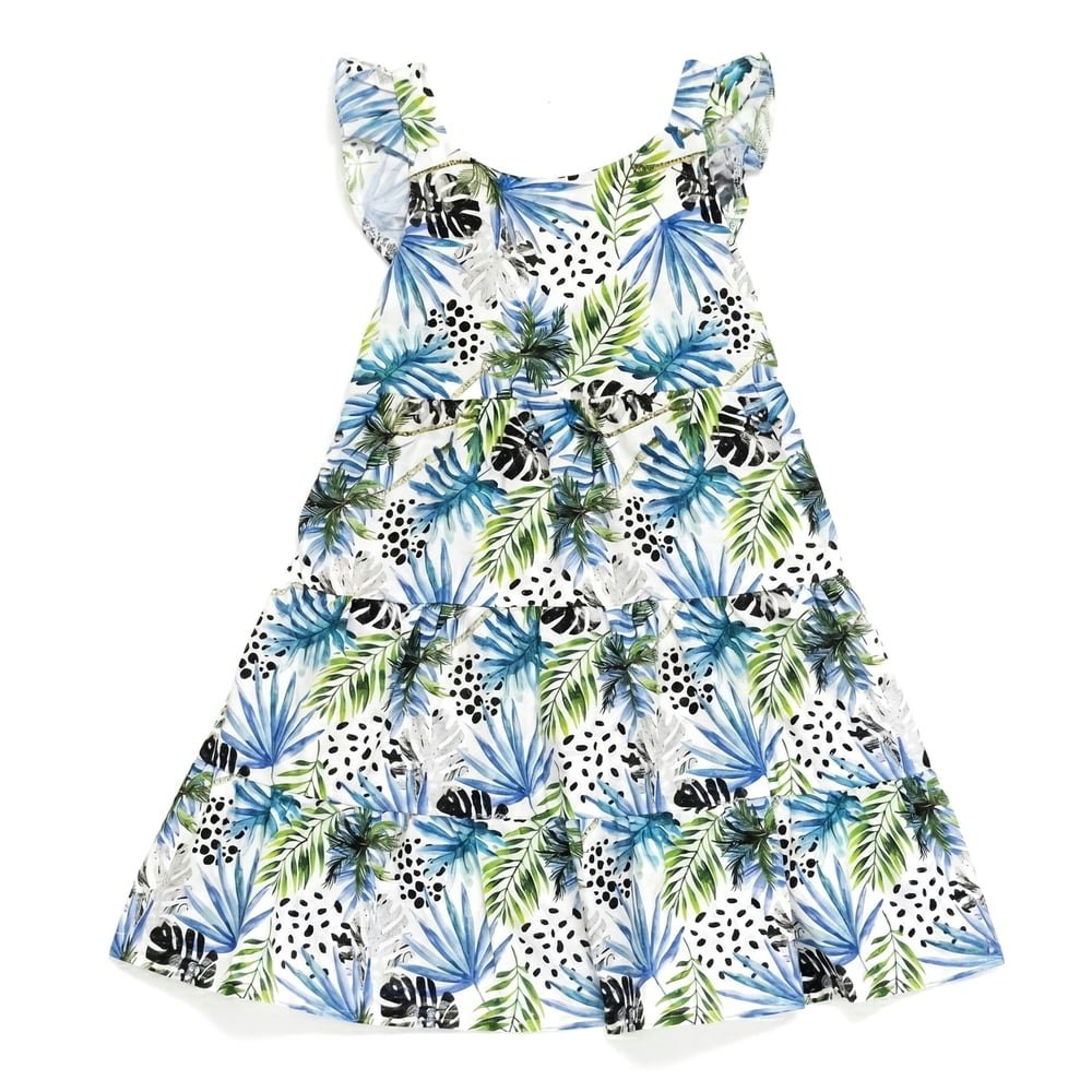 Nipaxo Girls Tropical Palm Leaf Sundress: $13.99