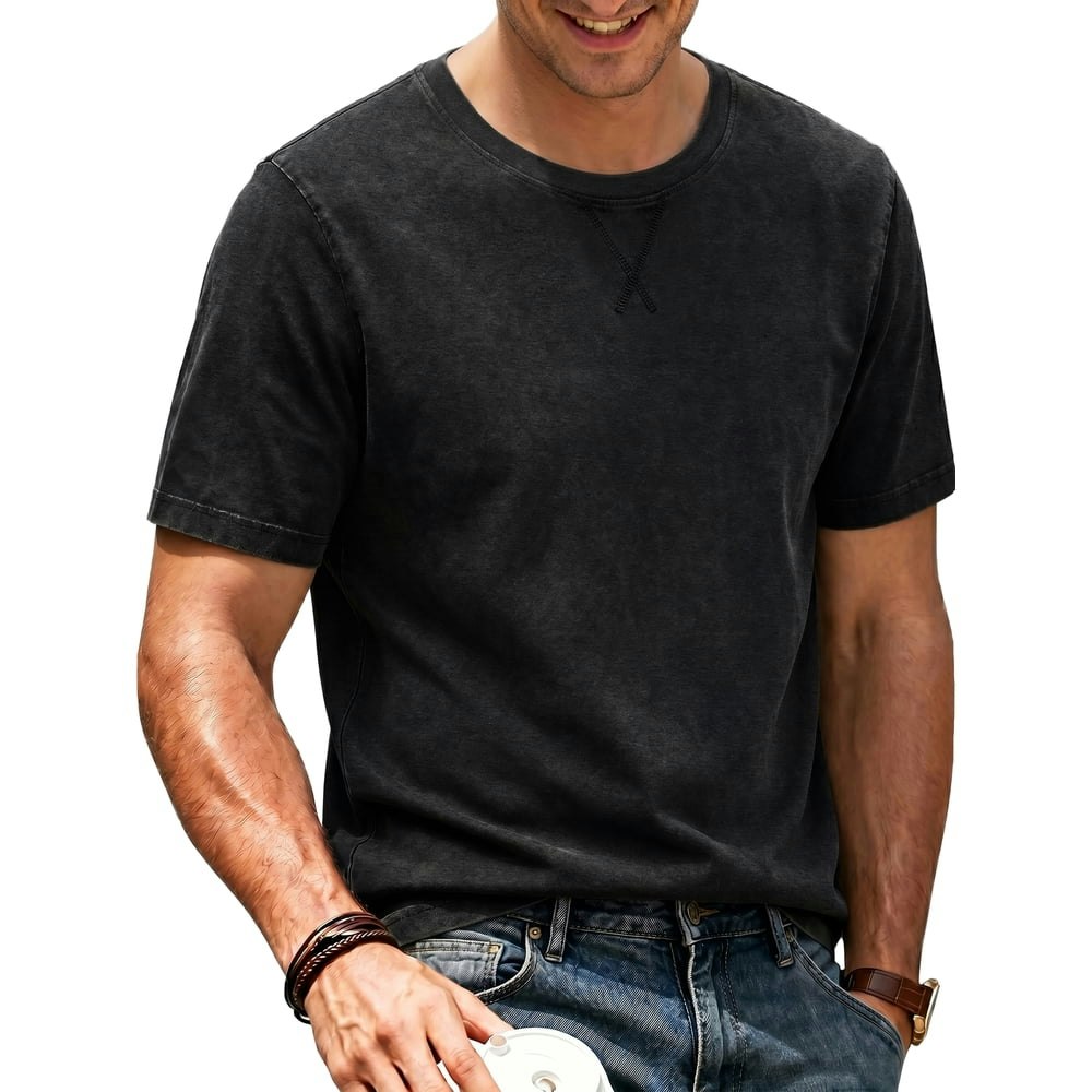 Richcoin Men's Vintage Washed Short Sleeve T-Shirt: $13.98 Richcoin Men's Vintage Washed Short Sleeve T-Shirt: $13.98