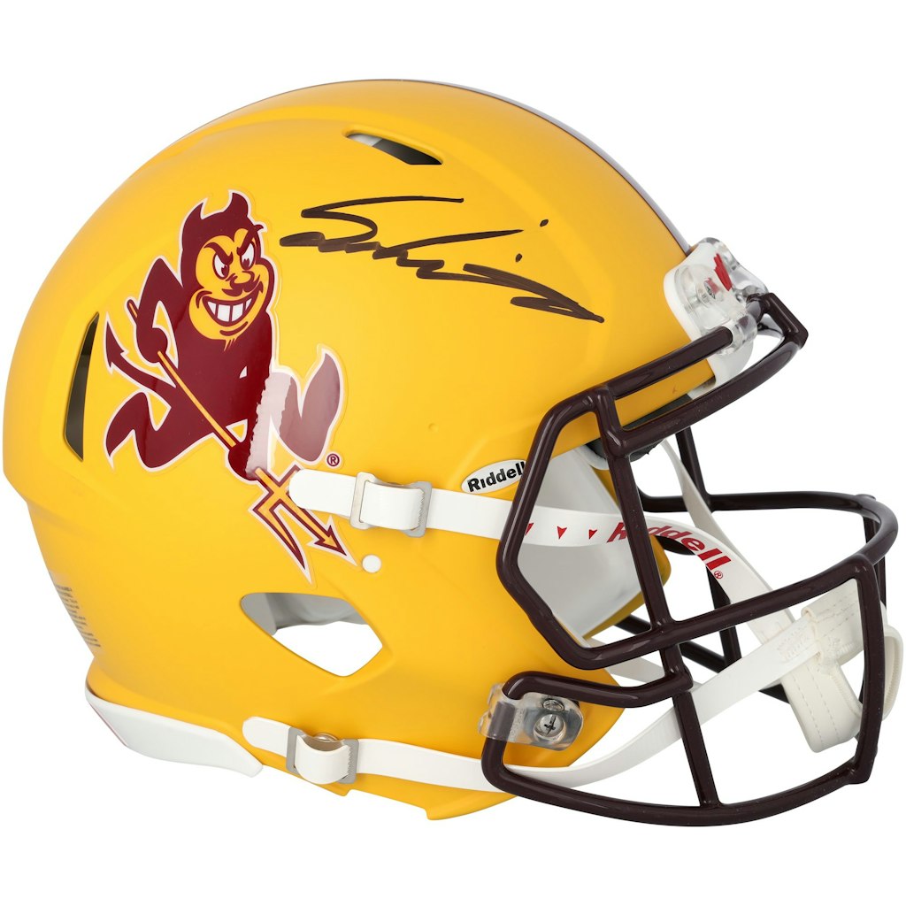 Sam Leavitt Arizona State Sun Devils Autographed Riddell Sparky Speed Authentic Helmet: $649.99 Sam Leavitt Arizona State Sun Devils Autographed Riddell Sparky Speed Authentic Helmet: $649.99