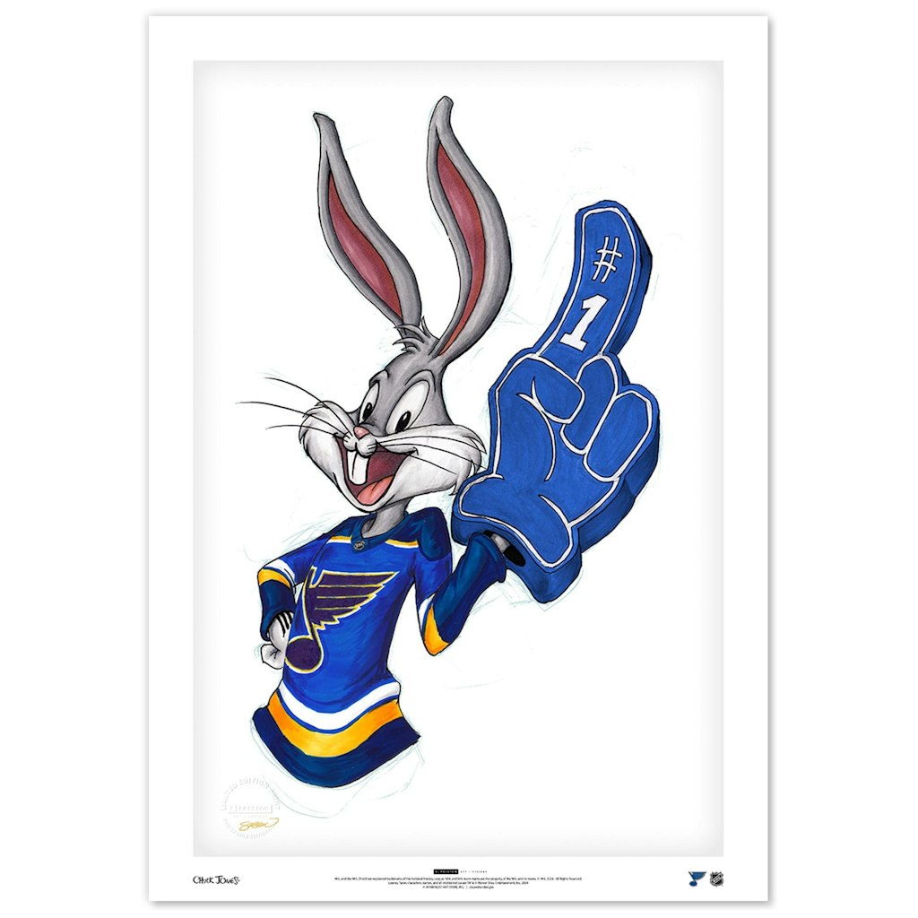 Bugs Bunny St. Louis Blues 14" x 20" Fine Art Print: $79.99 Bugs Bunny St. Louis Blues 14" x 20" Fine Art Print: $79.99