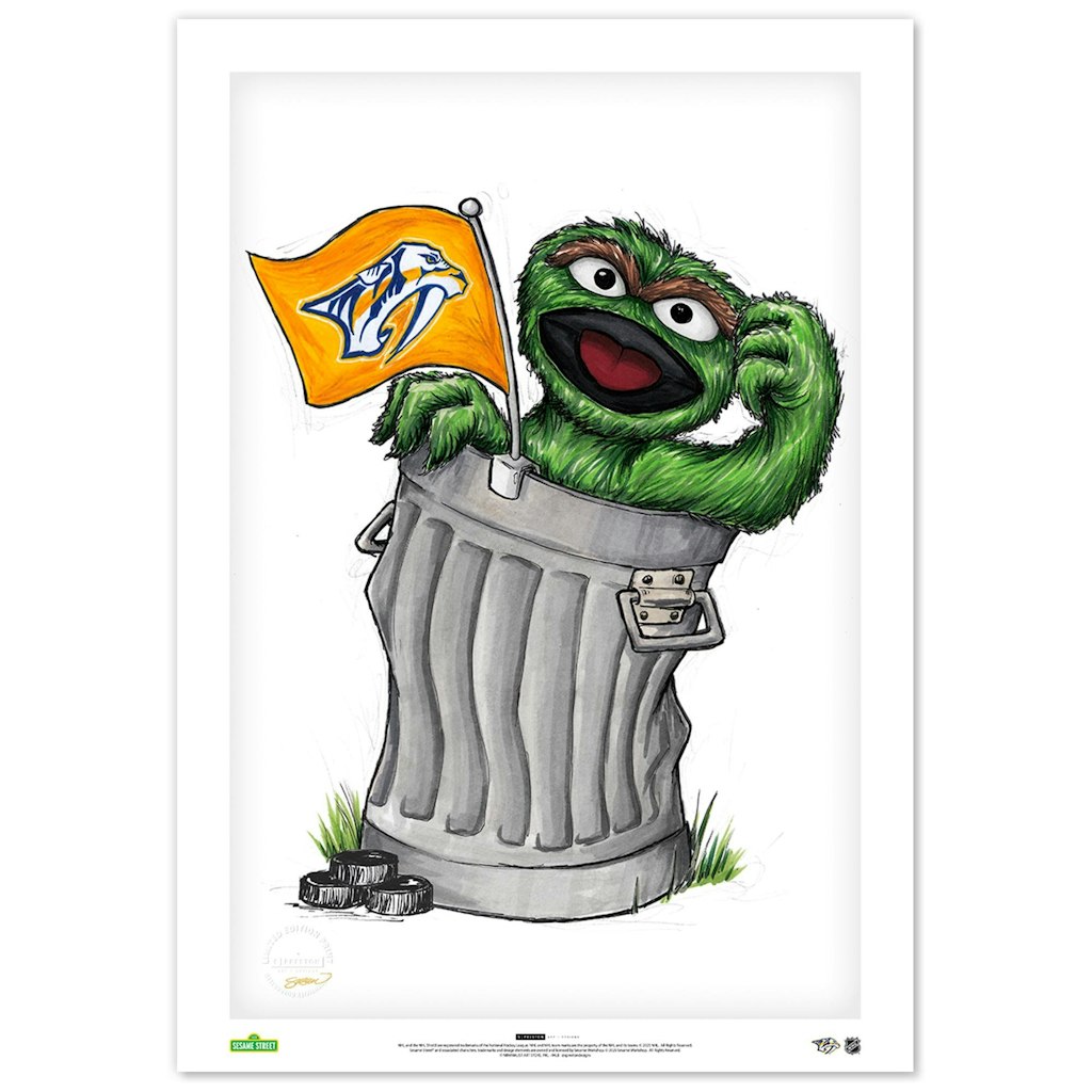 Nashville Predators Oscar the Grouch 14" x 20" Fine Art Print: $79.99 Nashville Predators Oscar the Grouch 14" x 20" Fine Art Print: $79.99