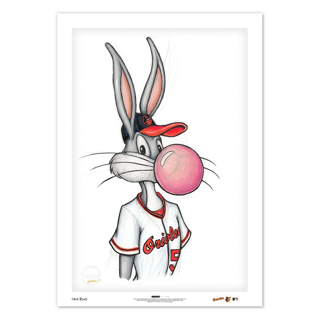 Bugs Bunny Baltimore Orioles 14" x 20" Fine Art Print: $79.99 Bugs Bunny Baltimore Orioles 14" x 20" Fine Art Print: $79.99