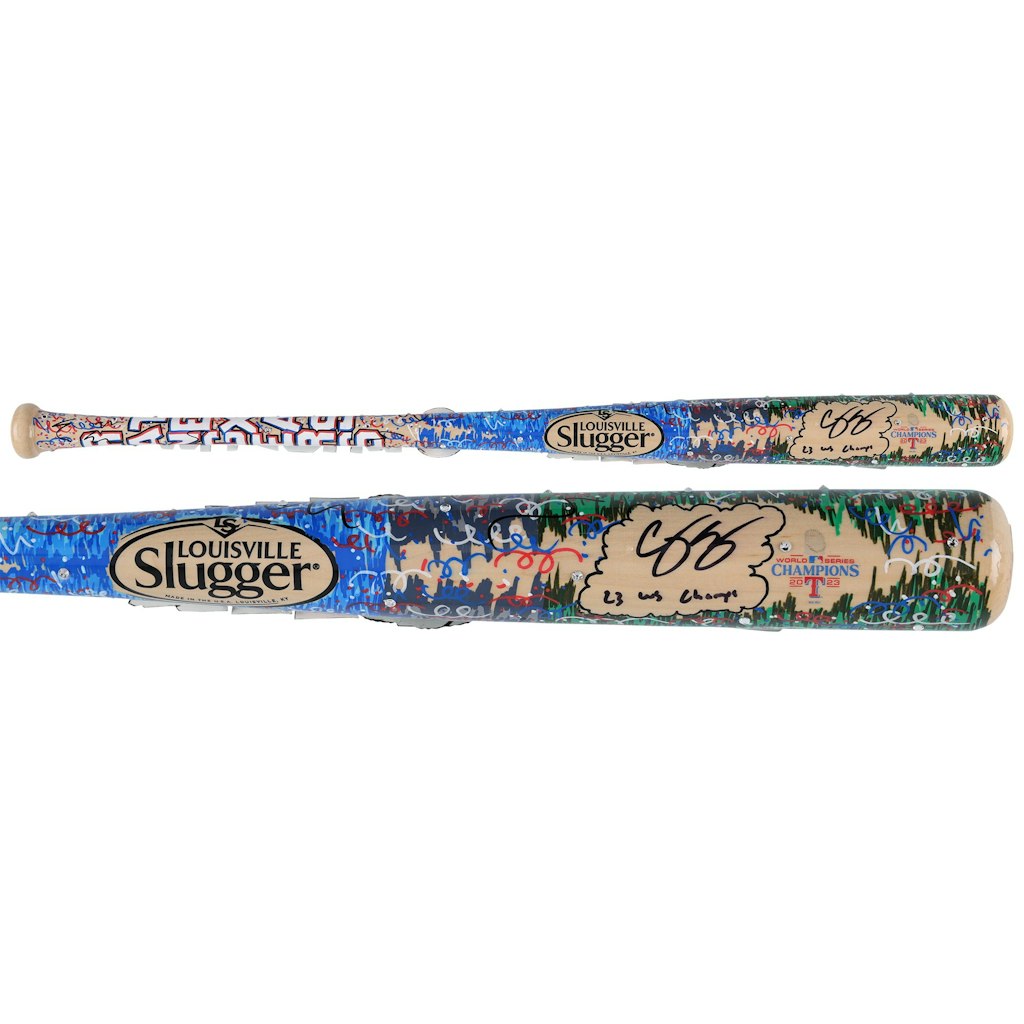 Corey Seager Autographed 2023 World Series Champions Louisville Slugger Bat: $8,999.99