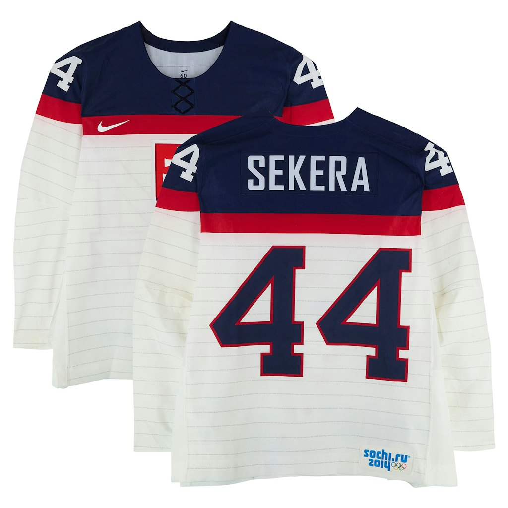 Andrej Sekera 2014 Olympic Team Slovakia Game-Used Jersey: $1,999.99 Andrej Sekera 2014 Olympic Team Slovakia Game-Used Jersey: $1,999.99