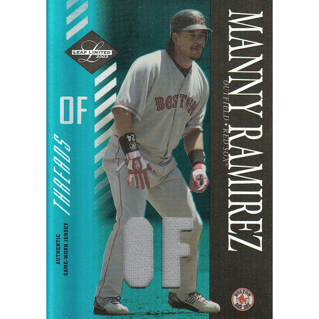 2003 Leaf Limited Manny Ramirez Threads Jersey Card: $20 2003 Leaf Limited Manny Ramirez Threads Jersey Card: $20