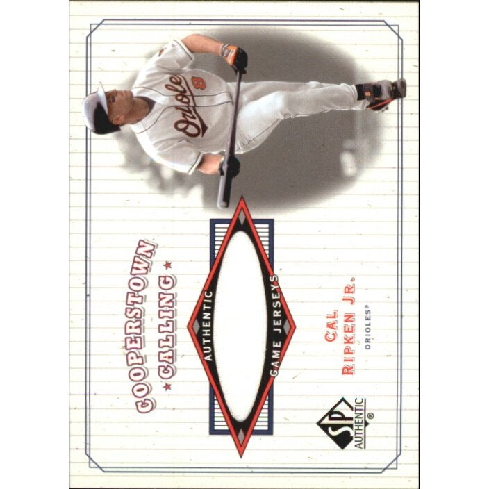 2001 SP Authentic Cooperstown Calling Cal Ripken Jersey Card: $14 2001 SP Authentic Cooperstown Calling Cal Ripken Jersey Card: $14