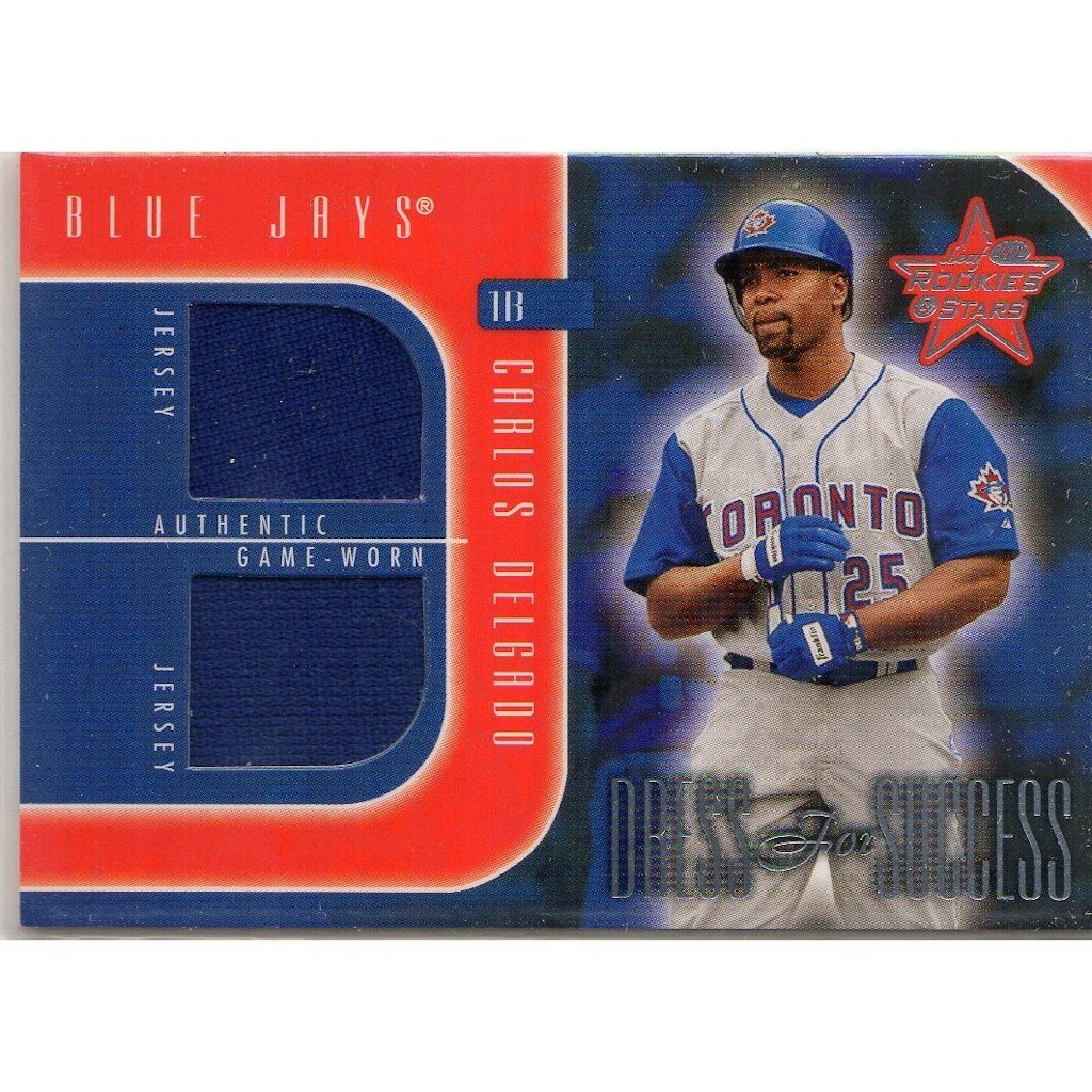 Carlos Delgado 2002 Leaf Rookies and Stars Dress for Success #3 Jersey Card: $16 Carlos Delgado 2002 Leaf Rookies and Stars Dress for Success #3 Jersey Card: $16
