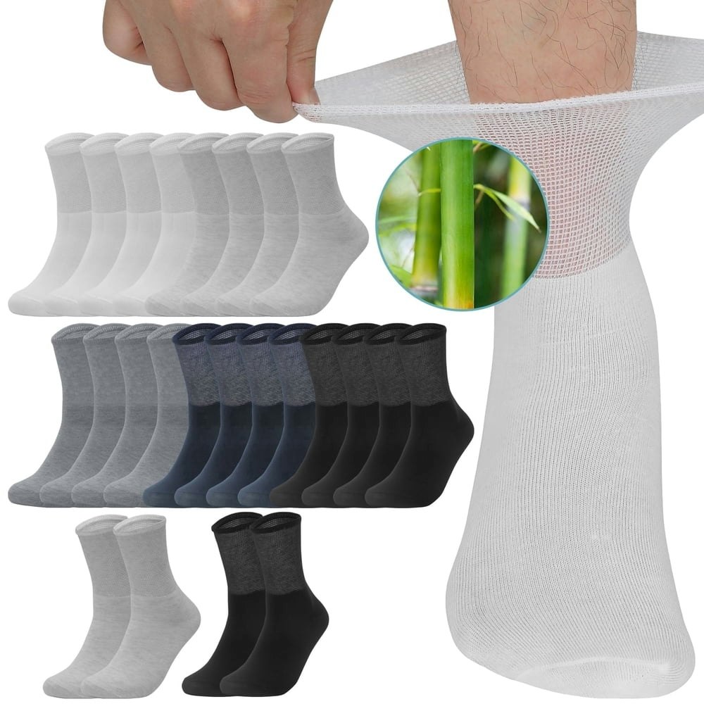 Usavemo Men's Bamboo Ankle Socks 12-Pack: $14.99 Usavemo Men's Bamboo Ankle Socks 12-Pack: $14.99