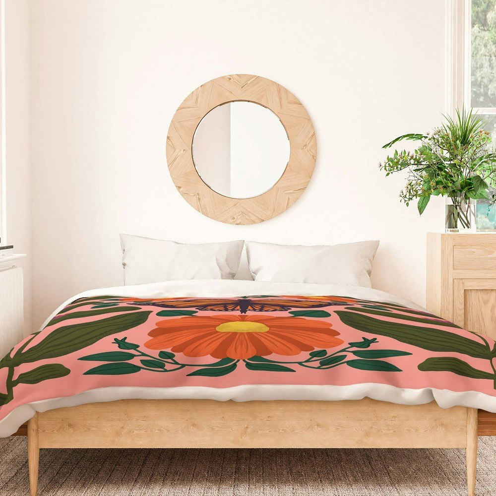 Deny Designs Haleyum Monarch Butterfly and Milkweed Duvet Cover 2-Piece Twin Set: $159.99 Deny Designs Haleyum Monarch Butterfly and Milkweed Duvet Cover 2-Piece Twin Set: $159.99