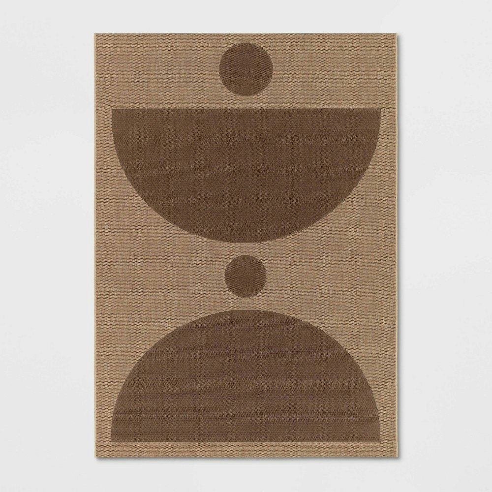 Threshold 6'7" x 6'7" Grace Half Circle Square Indoor Outdoor Area Rug: $98 Threshold 6'7" x 6'7" Grace Half Circle Square Indoor Outdoor Area Rug: $98