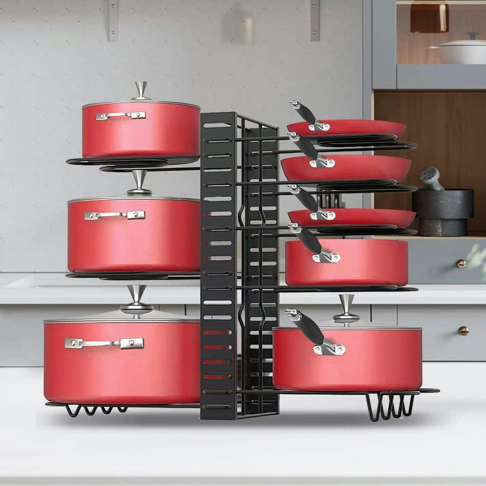 8-Tier Adjustable Pan Rack Organizer: $49.72 8-Tier Adjustable Pan Rack Organizer: $49.72