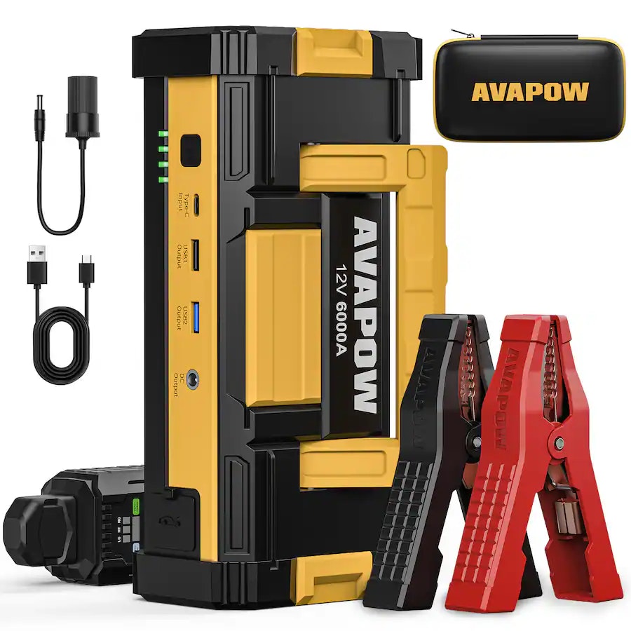 Avapow 32,000mAh 12-Volt Car Jump Starter / Battery Booster: $75 Avapow 32,000mAh 12-Volt Car Jump Starter / Battery Booster: $75