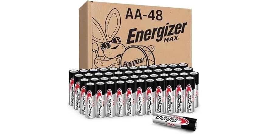 Energizer MAX AA Alkaline Batteries 48-Pack: $20 Energizer MAX AA Alkaline Batteries 48-Pack: $20