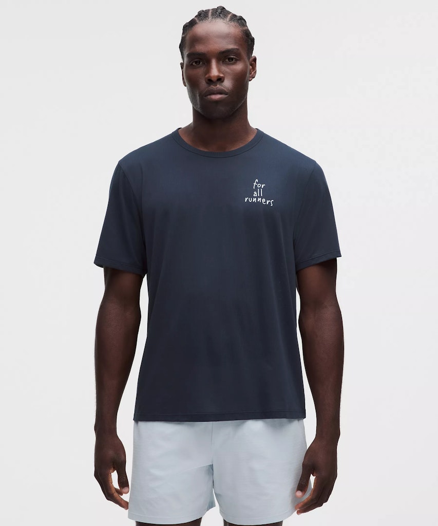 lululemon Men's Mile Maker Mesh Short-Sleeve Shirt: $39 lululemon Men's Mile Maker Mesh Short-Sleeve Shirt: $39