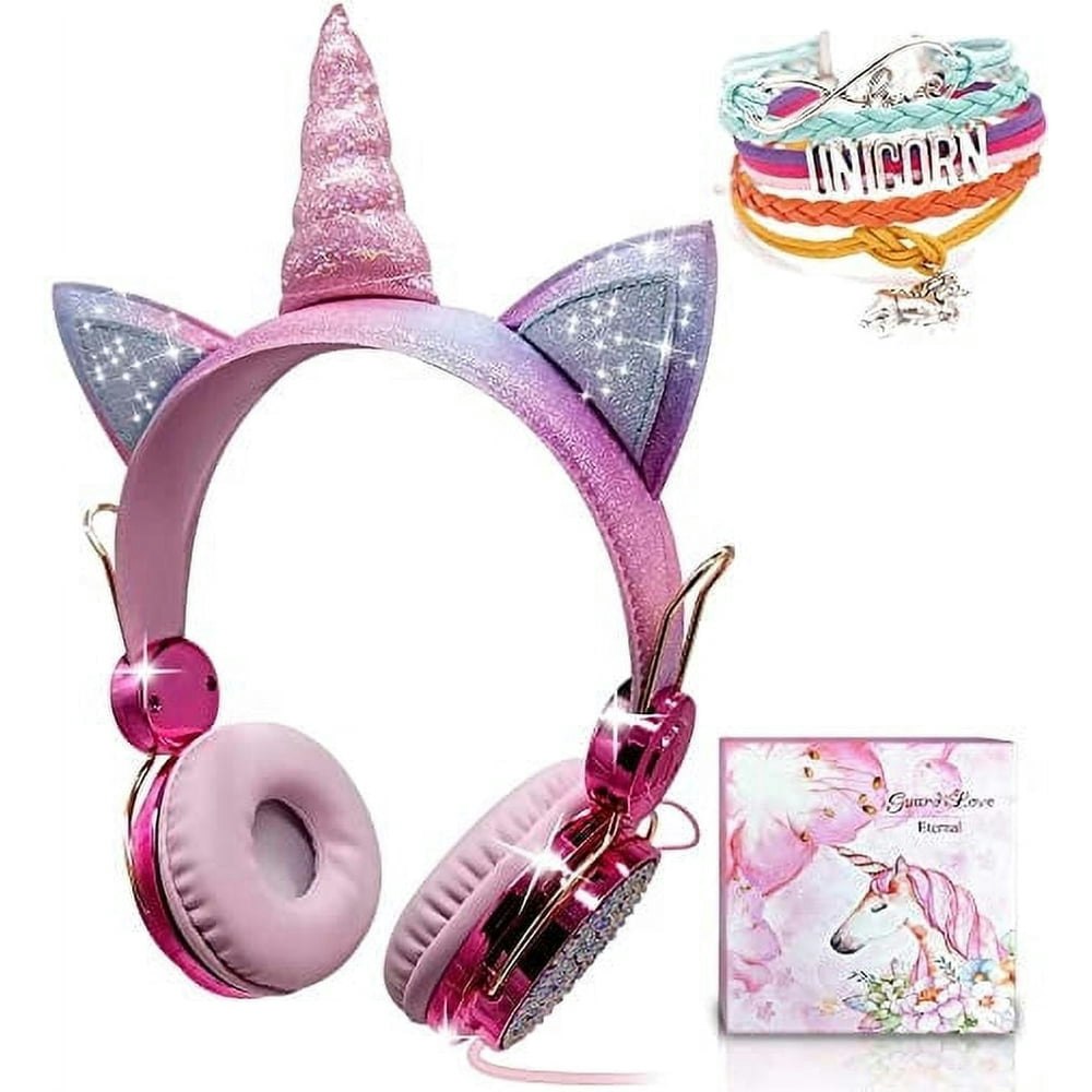 Qearfun Unicorn Wired Kids Cat Ear Headphones: $16.98 Qearfun Unicorn Wired Kids Cat Ear Headphones: $16.98