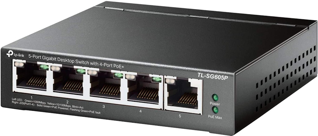 TP-Link 5-Port Gigabit Desktop Unmanaged PoE Switch: $49.99