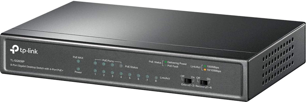 TP-Link 8-Port Gigabit Desktop Unmanaged PoE Switch: $59.99