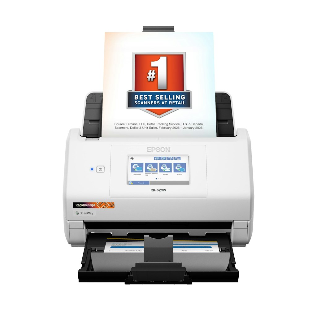 Epson RapidReceipt RR-620W Wireless Desktop Color Duplex Scanner: $429.99 Epson RapidReceipt RR-620W Wireless Desktop Color Duplex Scanner: $429.99