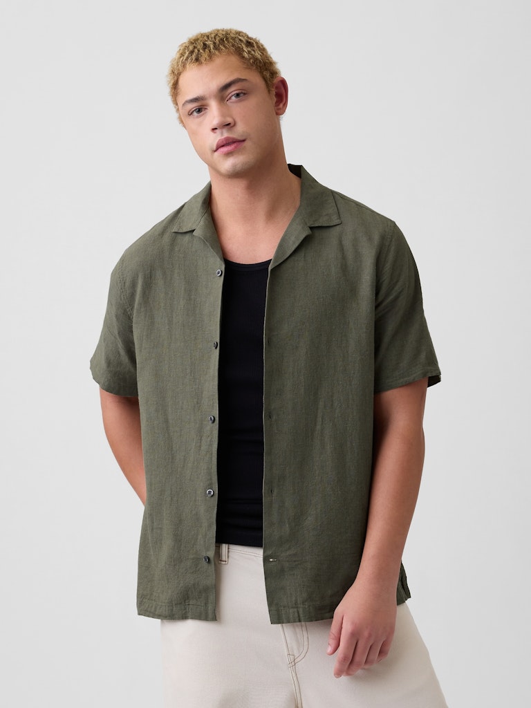Linen-Blend Vacation Shirt: $27.49 Linen-Blend Vacation Shirt: $27.49