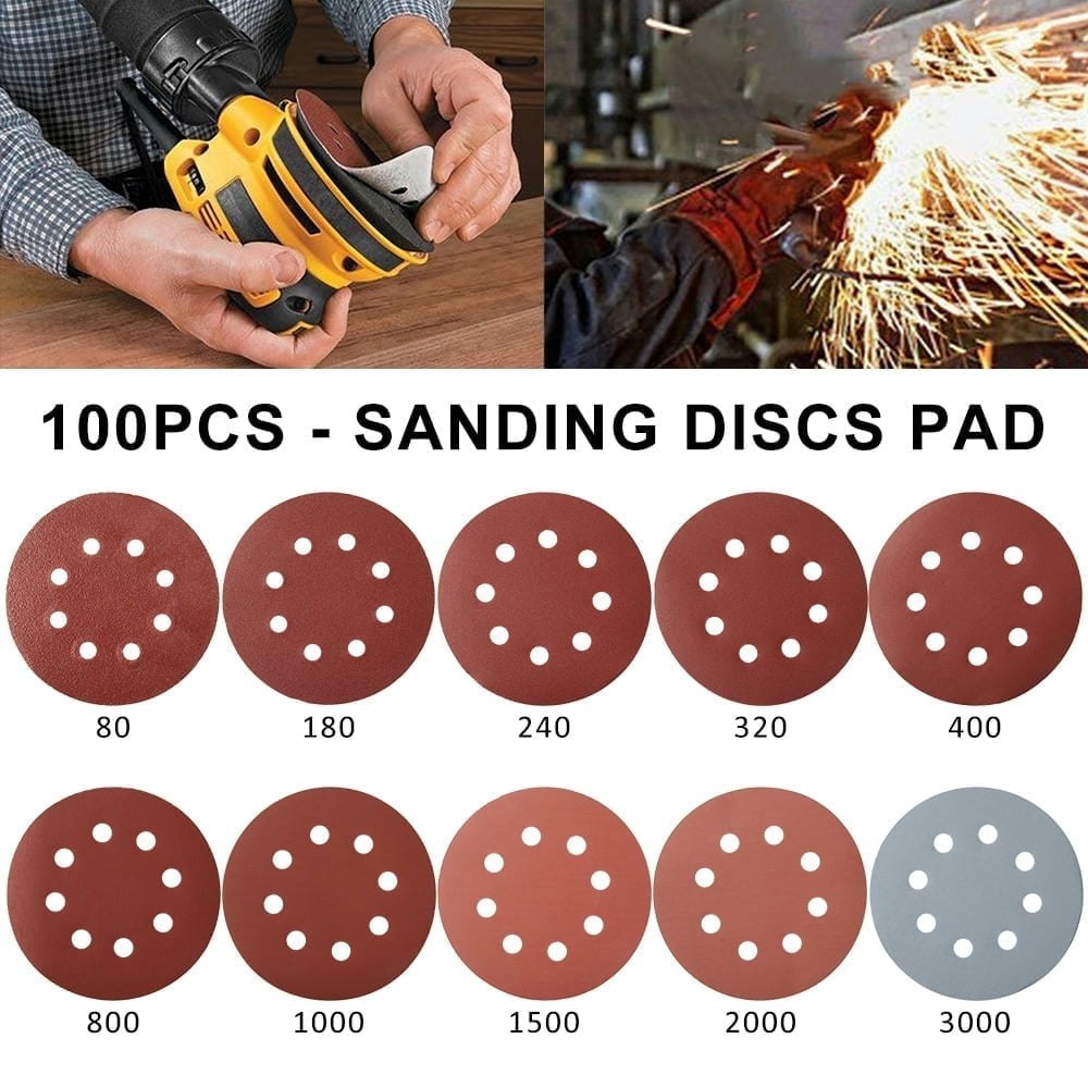 5-Inch 8-Hole Sanding Discs 100-Pack: $13.59 5-Inch 8-Hole Sanding Discs 100-Pack: $13.59