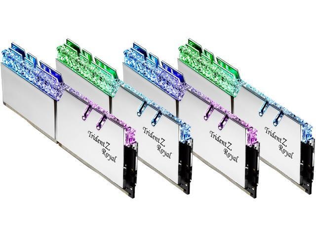G.Skill Trident Z Royal 64GB 4-Stick DDR4 3200MHz Desktop Memory Kit: $899 G.Skill Trident Z Royal 64GB 4-Stick DDR4 3200MHz Desktop Memory Kit: $899