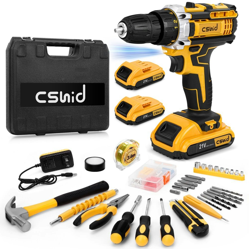 Cshidworld 21V Cordless Drill and 95-Piece Tool Kit: $45.99 Cshidworld 21V Cordless Drill and 95-Piece Tool Kit: $45.99