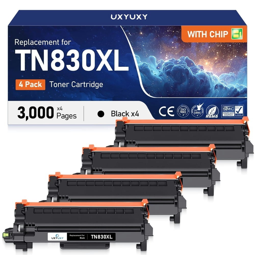 TN830XL Toner Cartridge 4-Pack: $38.99