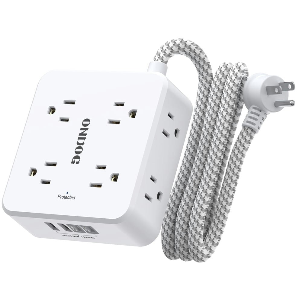 8-Outlet and 4-USB Surge Protector Power Strip with 5ft Cord: $14.98